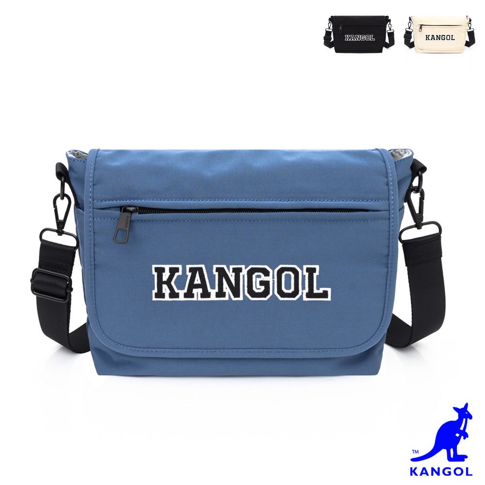 KANGOL - 英國袋鼠LOGO大字側背肩背郵差包