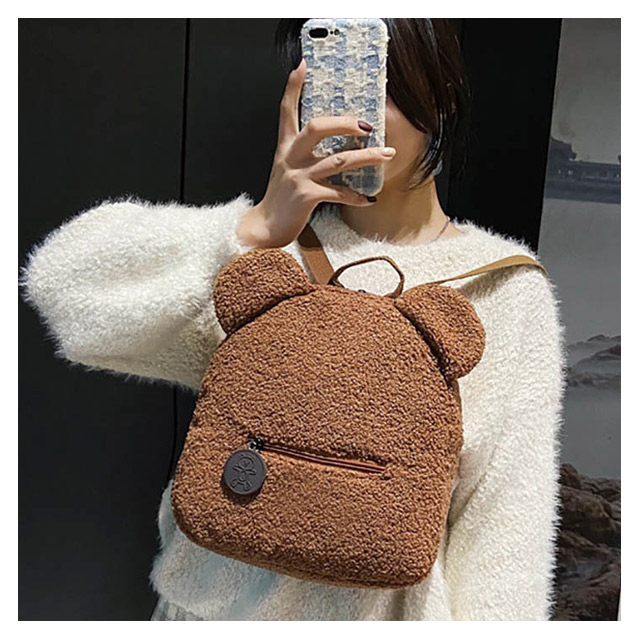 【品樂．MI】洋洋。可愛絨毛熊後揹包包