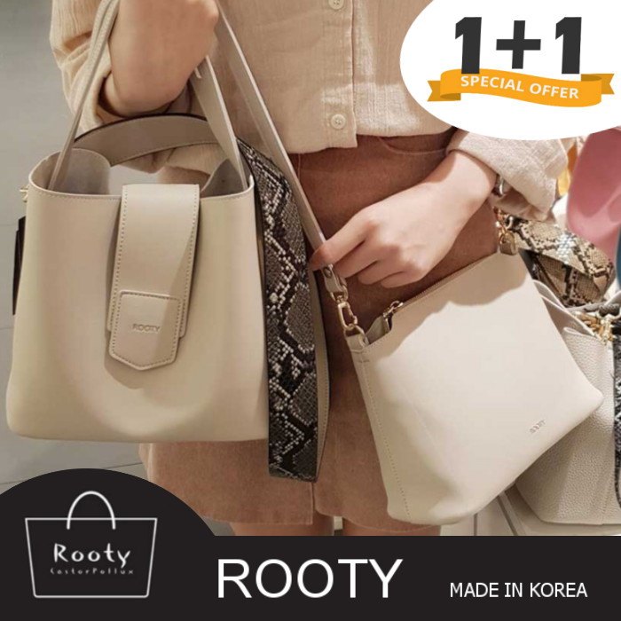 韓國Rooty雪德時尚皮革雙用水桶包 NO.R449