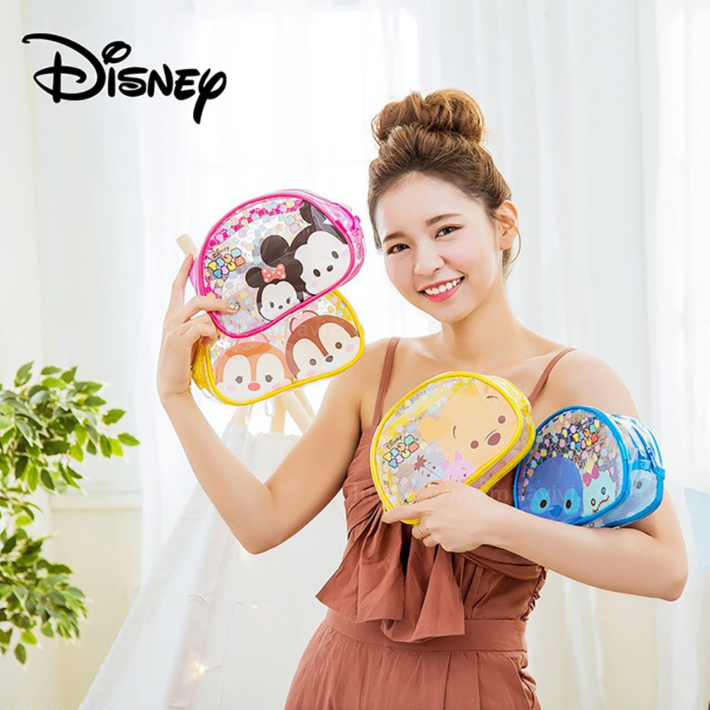 Disney迪士尼 TsumTsum大容量透明防水化妝包 收納包 【收納王妃】