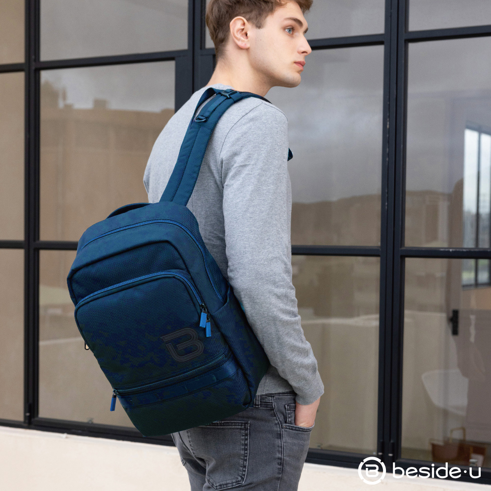 beside u 機能商務電腦包 通勤筆電後背包 大容量書包雙肩包 BAPC系列 藍色