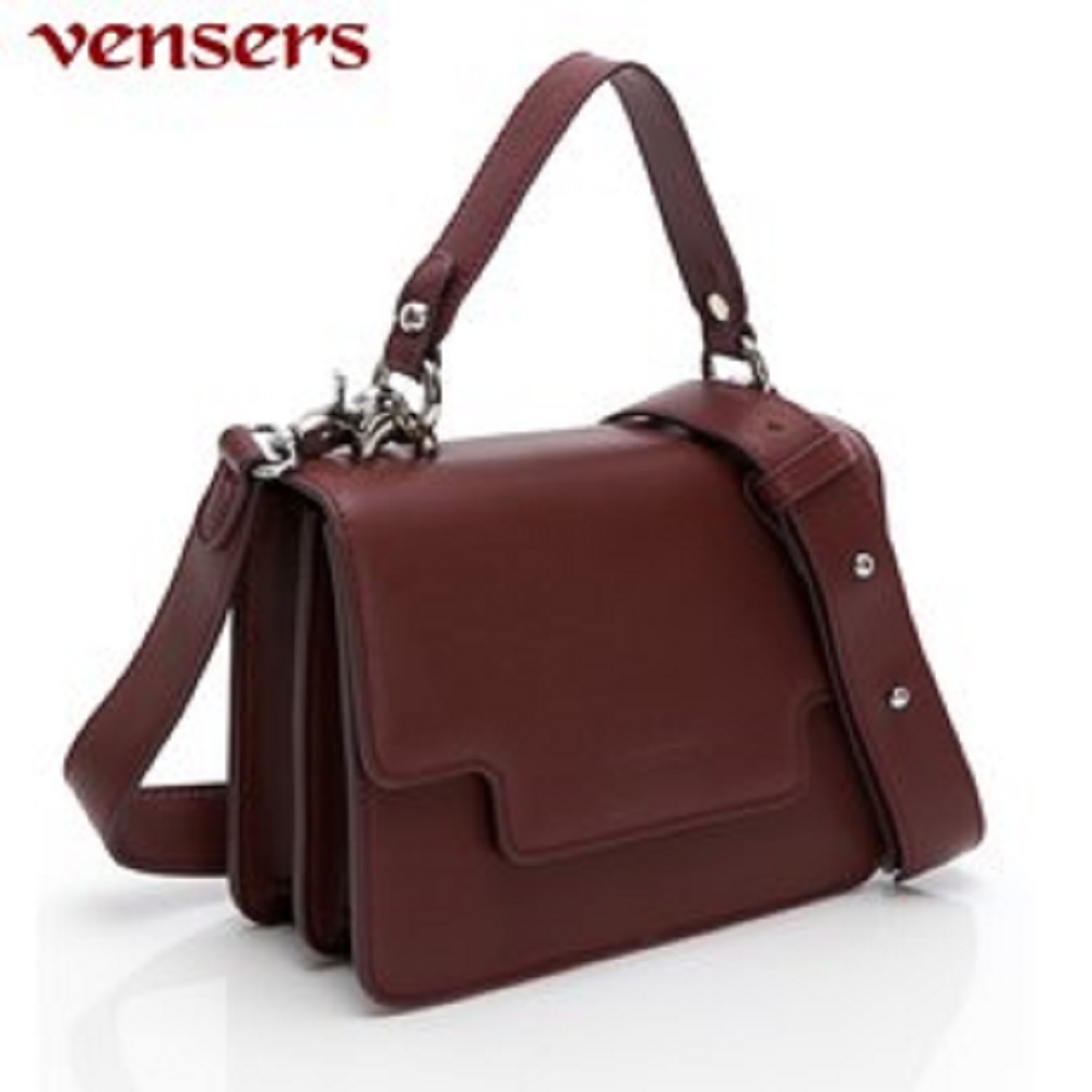 【vensers】小牛皮潮流個性包~肩背包 (NL1000101咖啡)