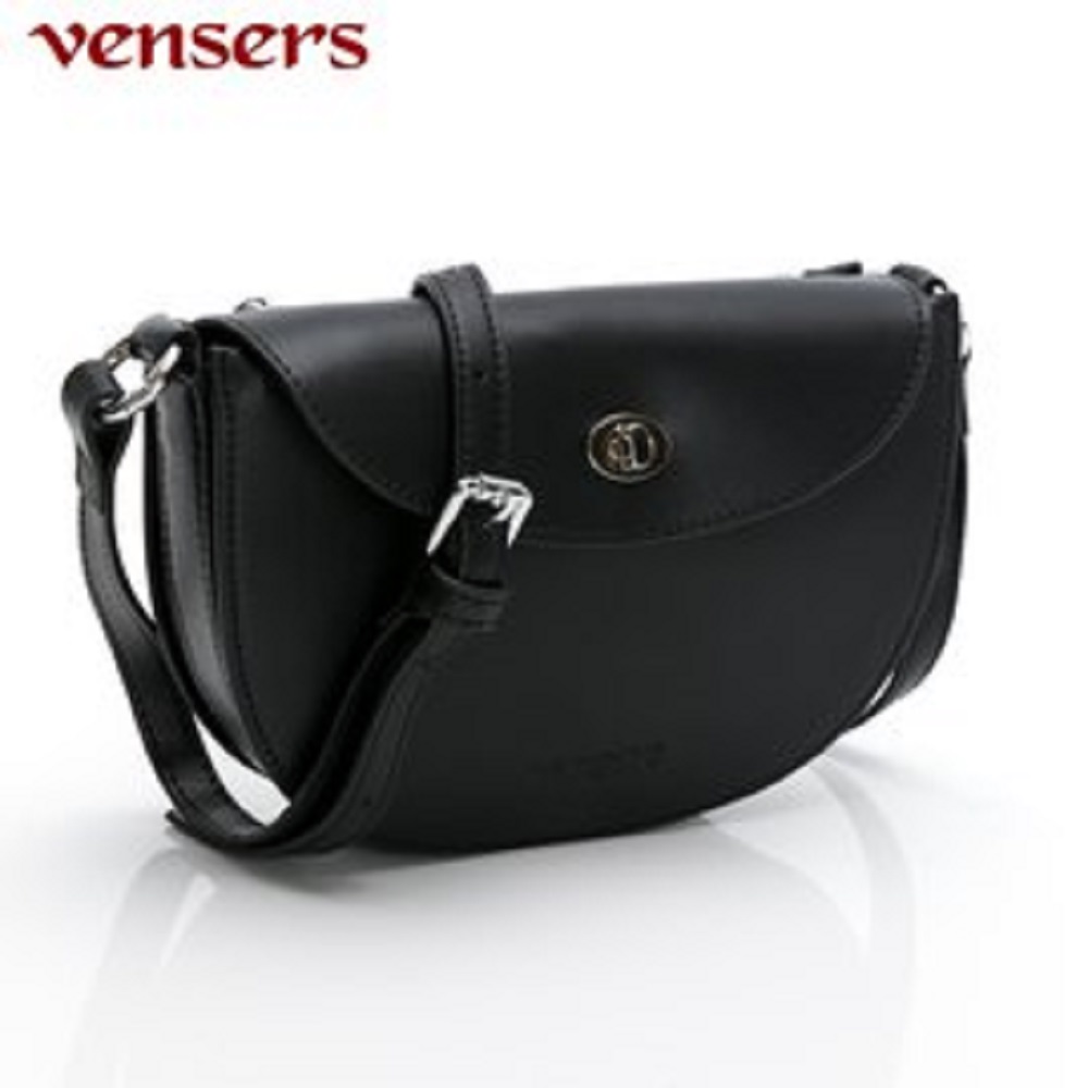 【vensers】小牛皮潮流個性包~肩背包 (NL1090801黑色)