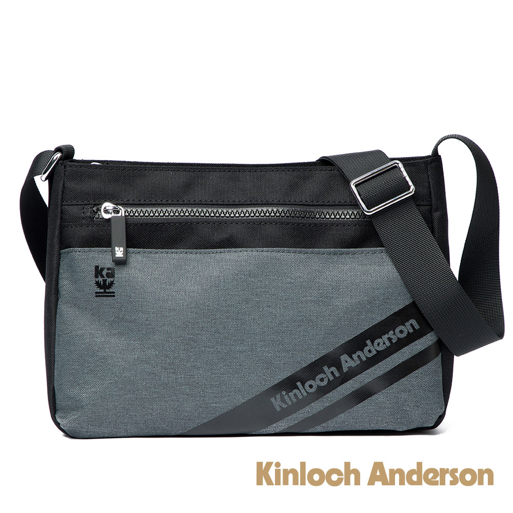 【Kinloch Anderson】Even拉鍊方形側背包-黑色