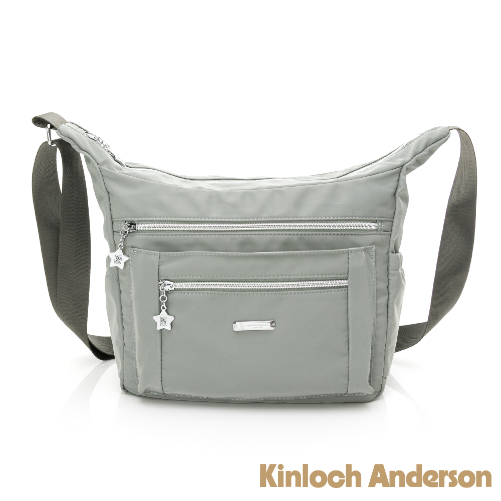 【Kinloch Anderson】城市酷玩 大容量梯形斜揹包-灰綠