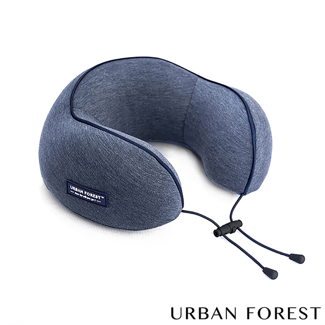 URBAN FOREST都市之森 花捲-旅行頸枕/午睡枕(藏青)