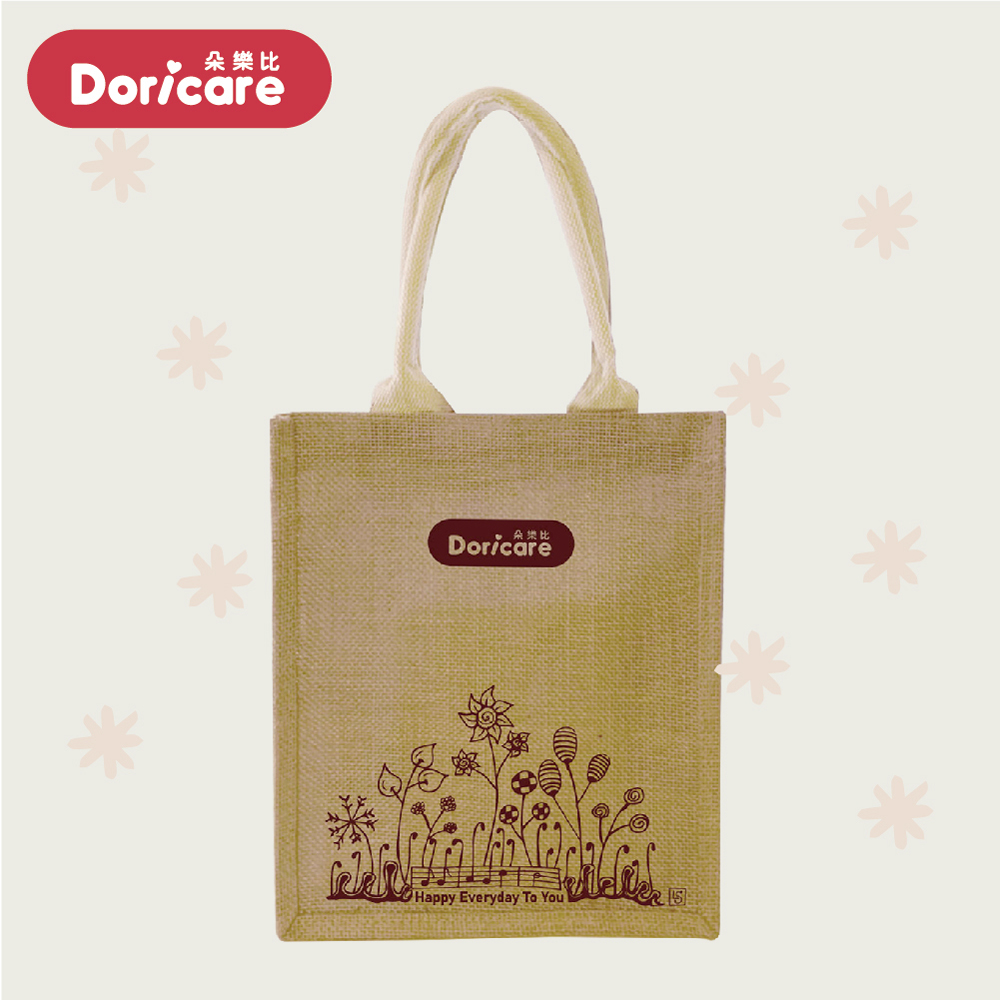 【Doricare朵樂比】天然麻紡拉鍊手提袋