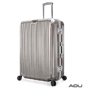 AOU 極速致美系列高端鋁框箱29吋獨創PC防刮專利設計飛機輪旅行箱(香檳金)90-020A