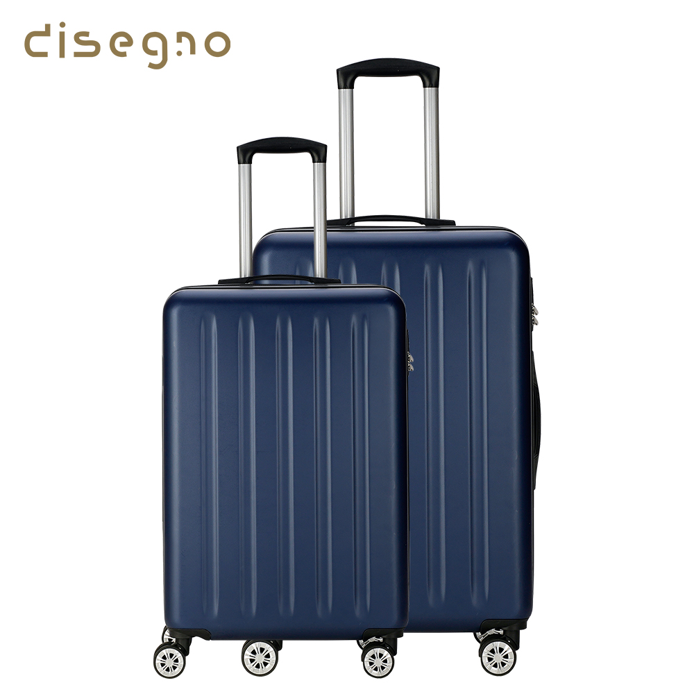 【DISEGNO】20+24吋極簡主義大容量拉鍊登機行李箱兩件組