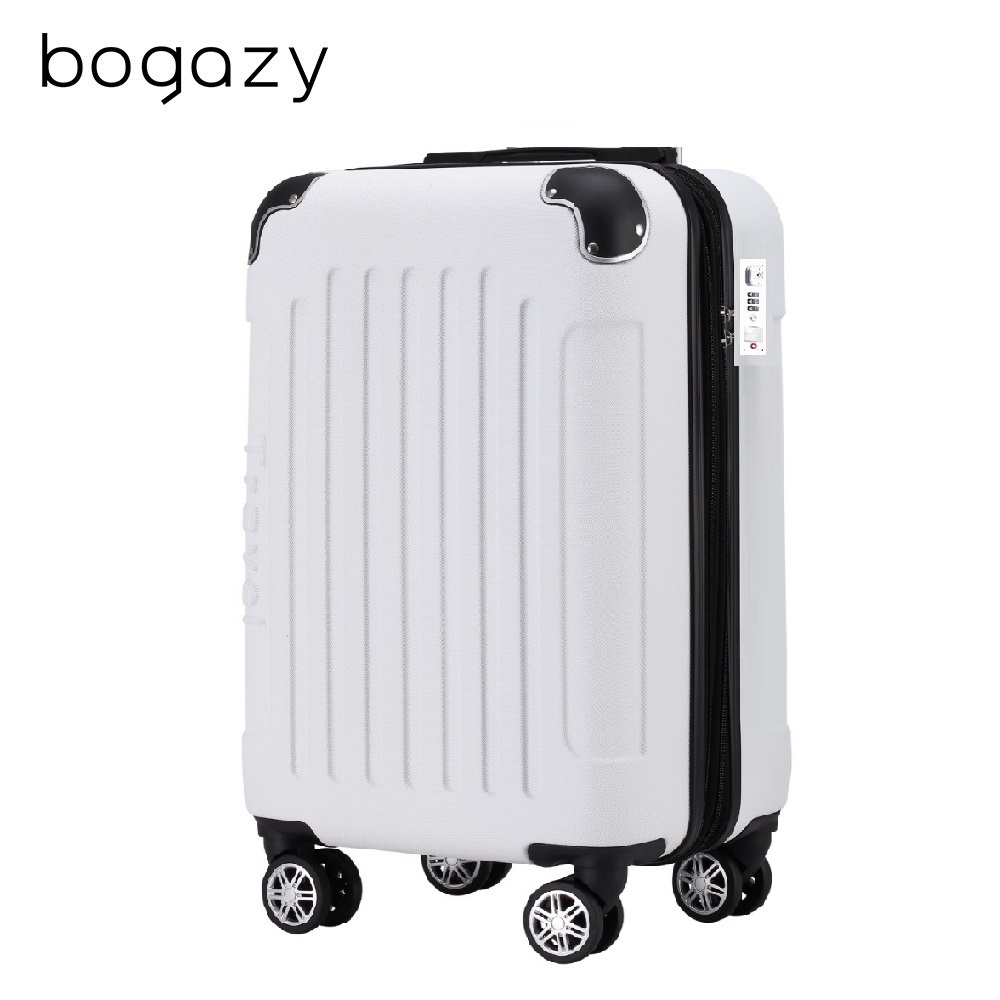 【Bogazy】星際漫旅 18吋海關鎖行李箱登機箱廉航適用(冰雪白)