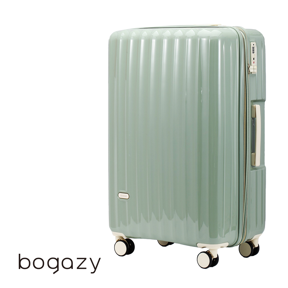 Bogazy 雅典美爵 29吋鏡面光感海關鎖可加大行李箱(薄荷綠)