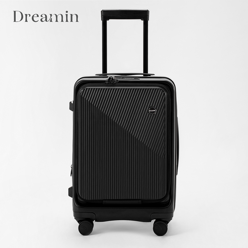 Dreamin Inno系列 20吋前開式行李箱/登機箱-曜石黑