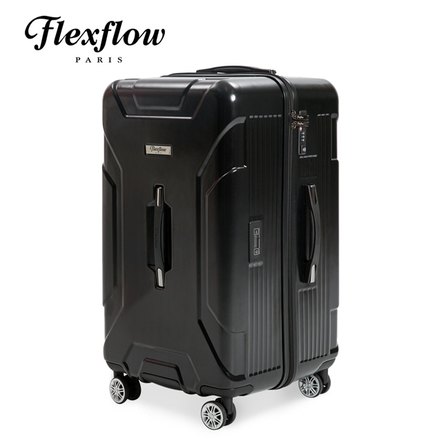 Flexflow 原色黑 29型 特務箱 智能測重 防爆拉鍊旅行箱 南特系列 29型行李箱