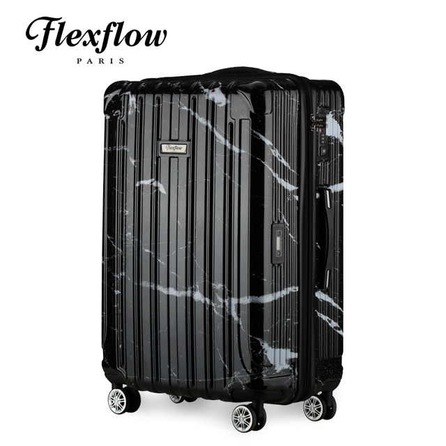 Flexflow 黑大理石 29吋 智能測重 可擴充拉鍊 防爆拉鍊旅行箱 里爾系列 29吋行李箱