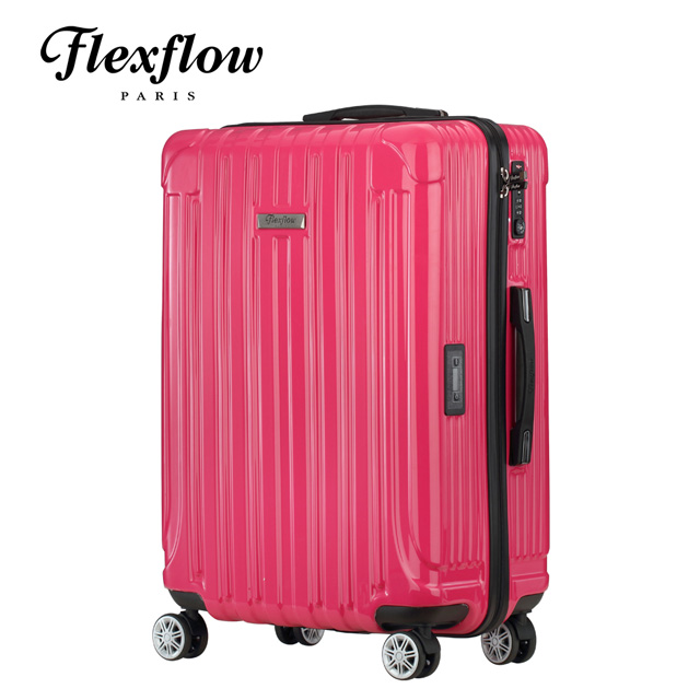 Flexflow 芭比桃紅 29吋 智能測重防爆拉鍊旅行箱 里昂系列 29吋行李箱