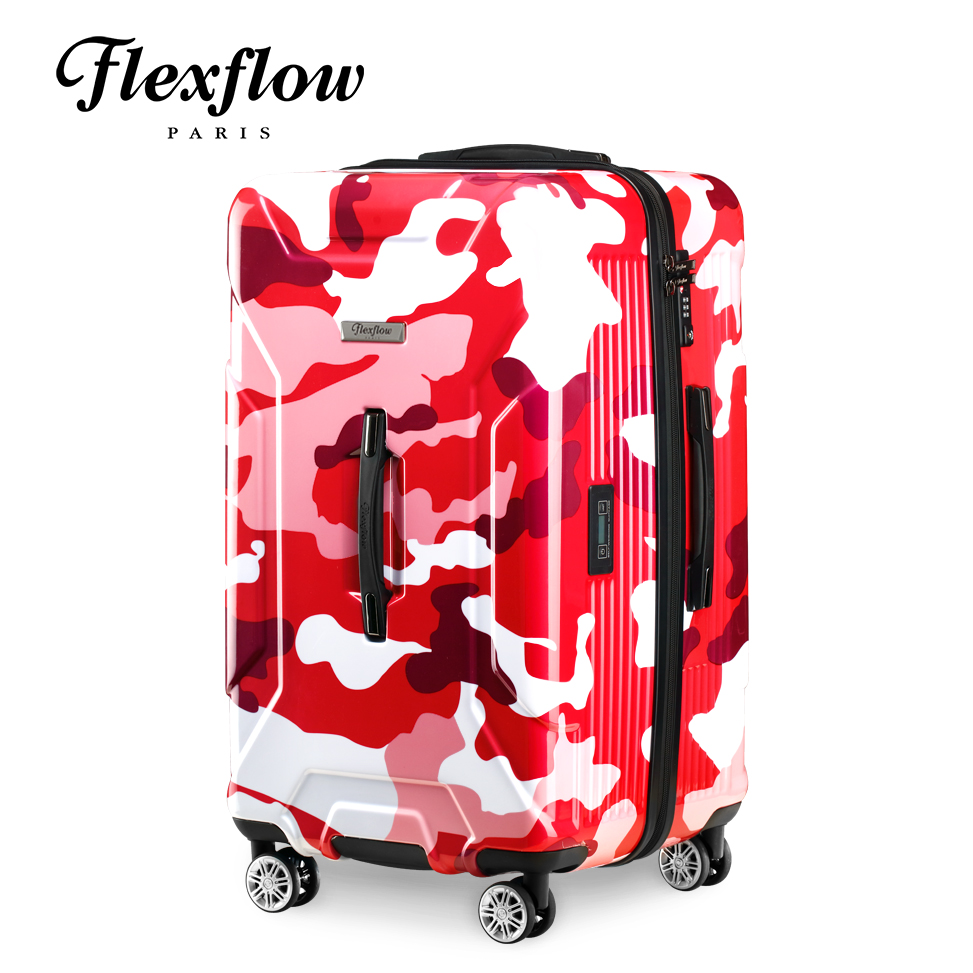 Flexflow 紅迷彩 29型 特務箱 智能測重 防爆拉鍊旅行箱 南特系列 29型行李箱