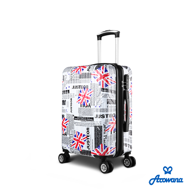 【Arowana 亞諾納】英國國旗20吋可加大拉鍊旅行箱/行李箱