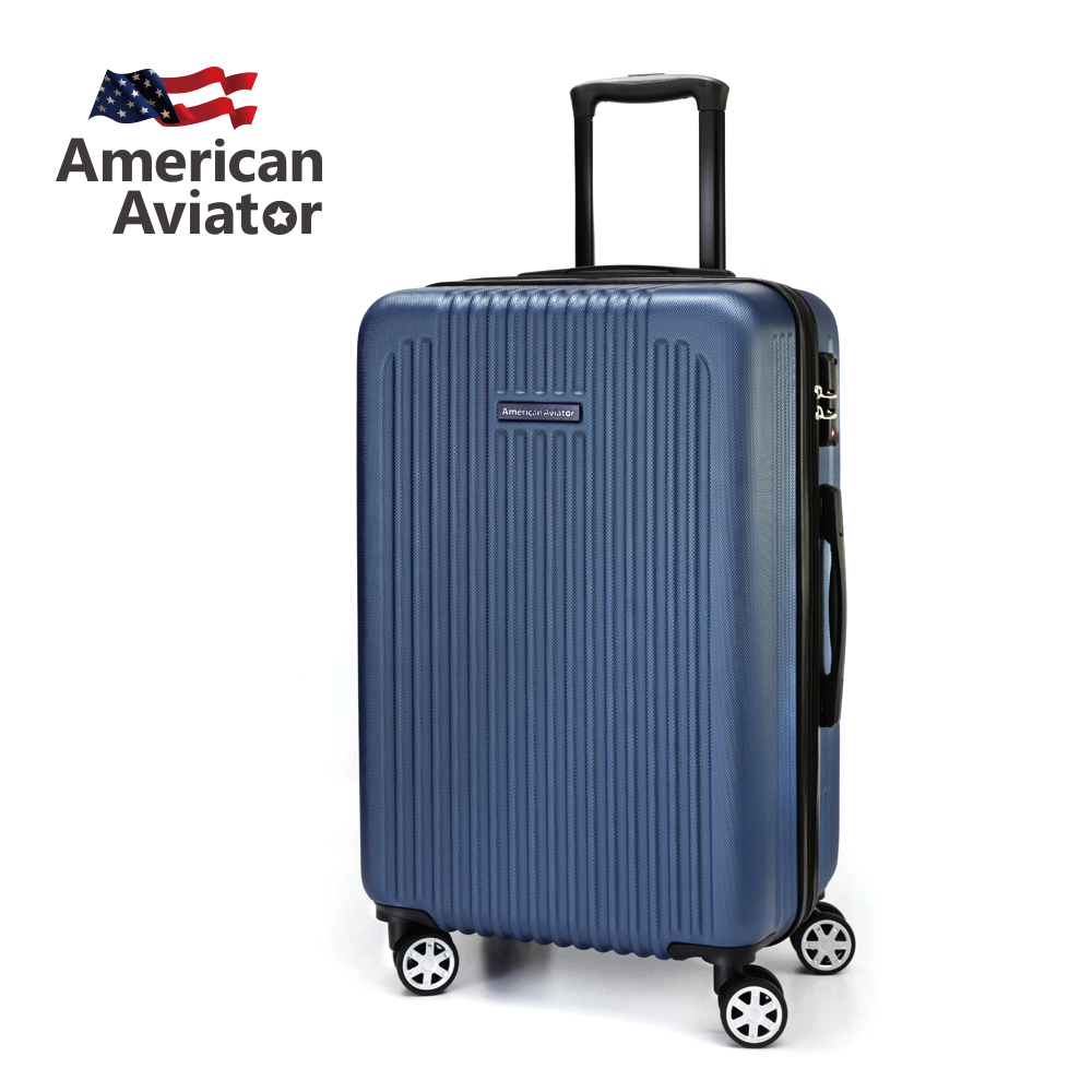 【AA美國飛行家】24吋NY 紐約系列 抗刮超輕量行李箱（灰藍色）