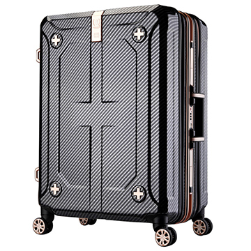 日本LEGEND WALKER 6707-69-29吋 鋁框輕量行李箱(可擴充)-碳纖黑