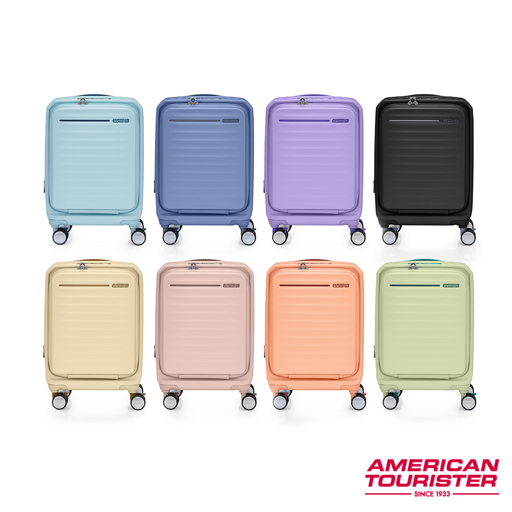 AMERICAN TOURISTER美國旅行者 19吋 FRONTEC 前開式可擴充抗菌PC防盜拉鍊避震煞車輪行李箱(多色可選)
