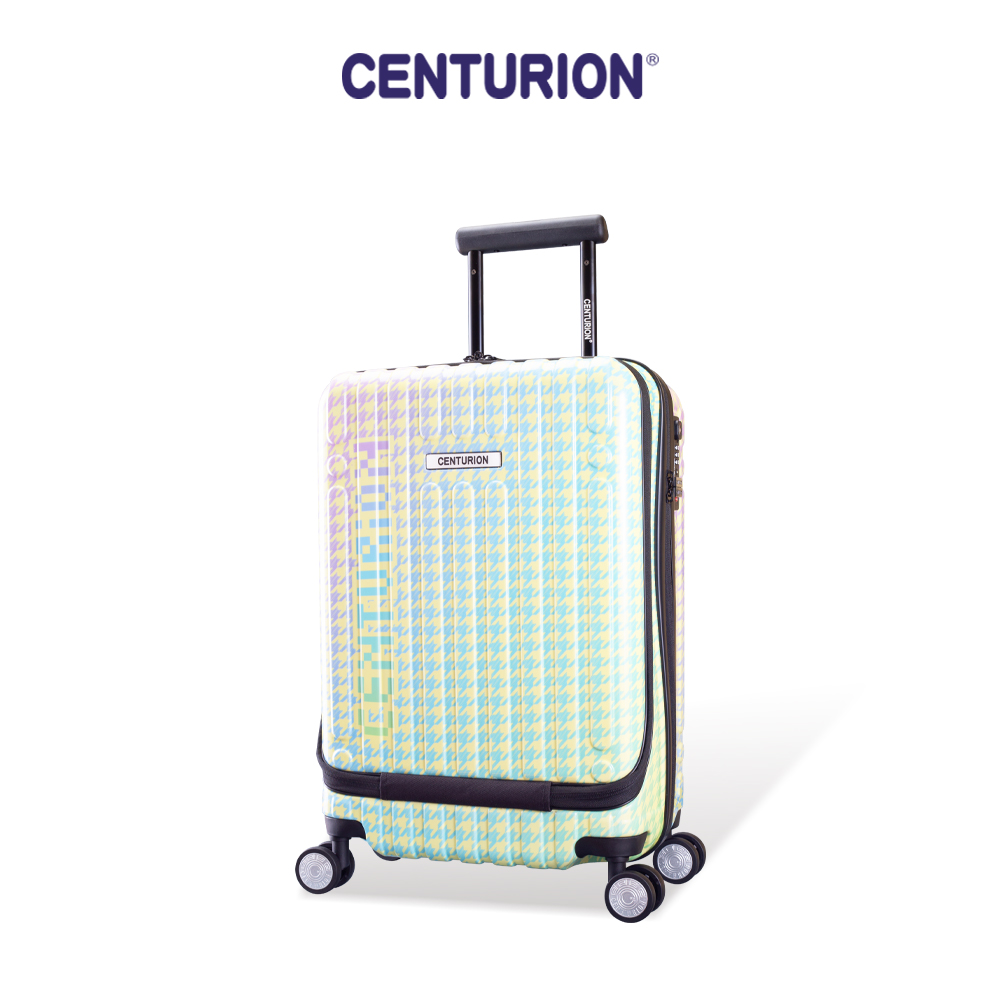 【CENTURION 百夫長】20吋 頭等艙 前開式 旅行箱 極光千鳥格 行李箱 登機箱
