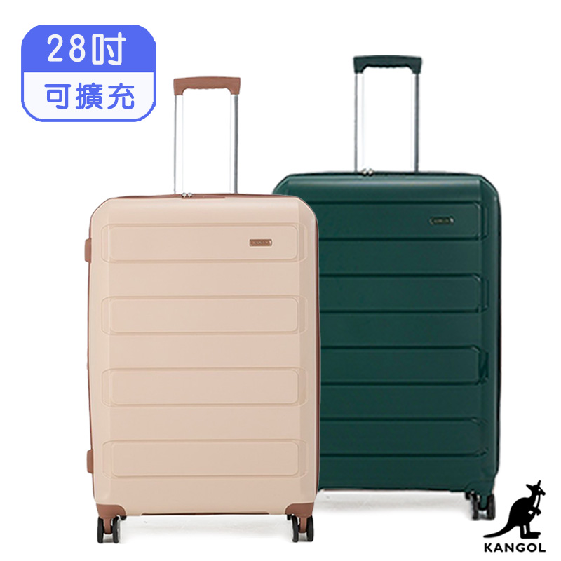 【KANGOL】英國袋鼠 28吋輕量耐磨可加大行李箱