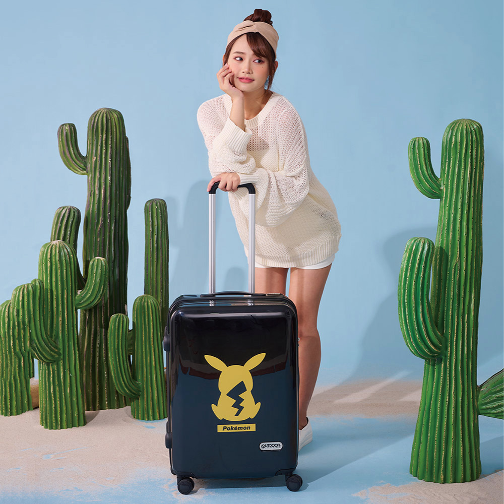 【OUTDOOR】寶可夢Pokemon-潮黑皮卡丘24吋行李箱-黑色 ODGO23F24BK