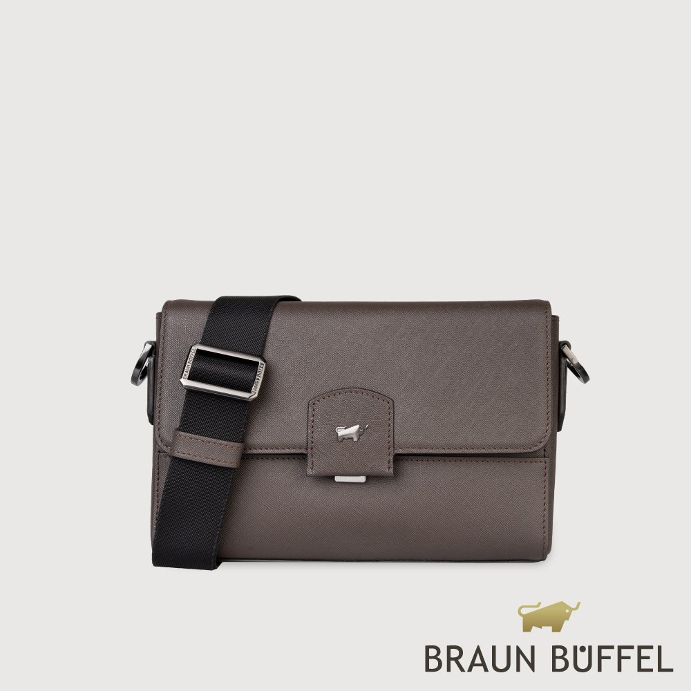 【BRAUN BUFFEL 德國小金牛】臺灣總代理 巴雷特 腰胸包-咖啡色/BF546-06-GCO