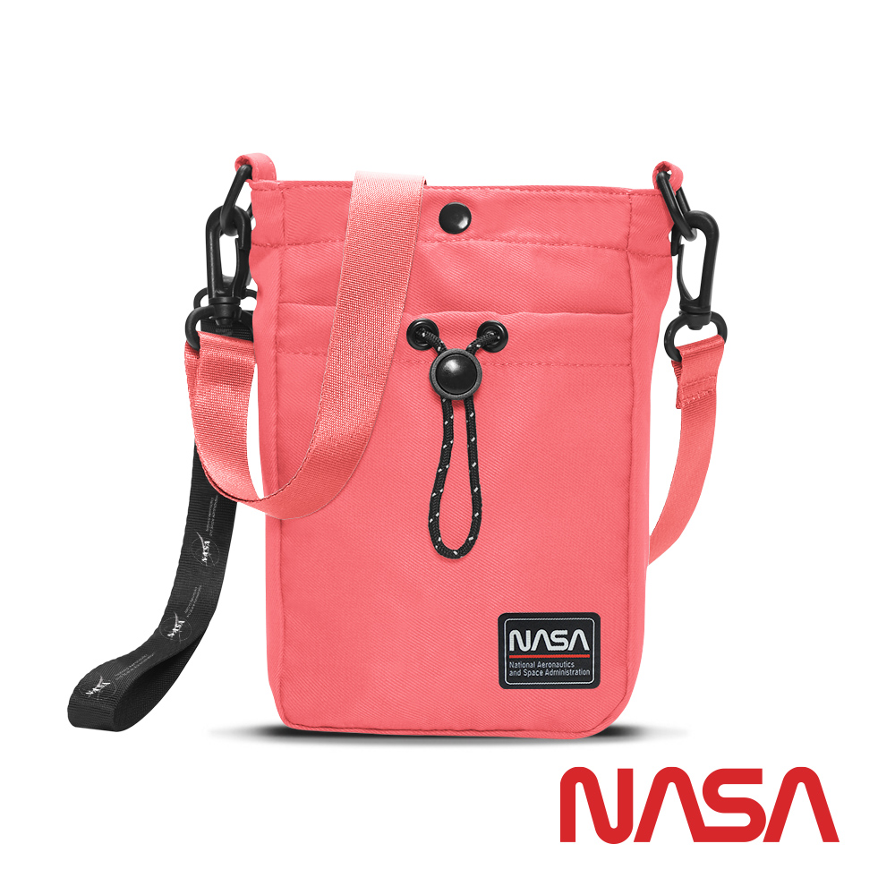NASA SPACE 太空旅人旅行隨身包/側揹包/手機包-珊瑚橘 NA20001