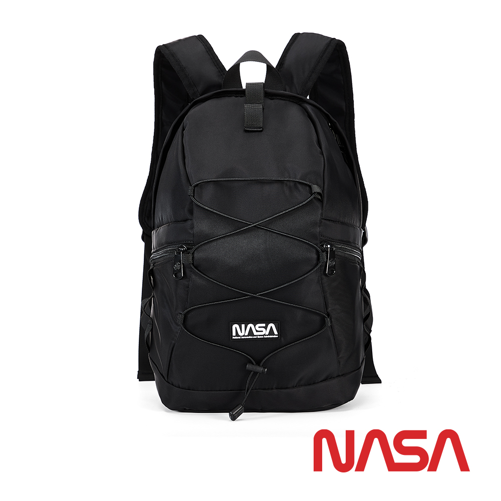 NASA SPACE 輕量抽繩多功能雙肩後揹包-星際黑NA20011