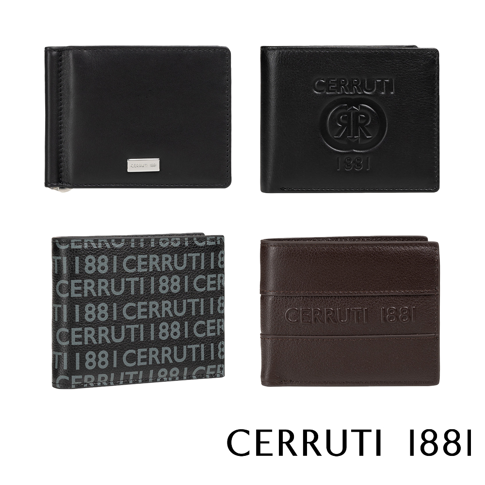 【Cerruti 1881】x CROSS 頂級義大利小牛皮 6卡 / 8卡男用短夾(多款選)