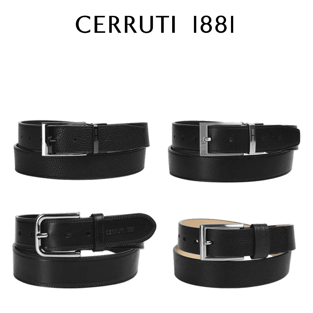 【Cerruti 1881】頂級義大利小牛皮皮帶 全新專櫃展示品(贈品牌提袋)