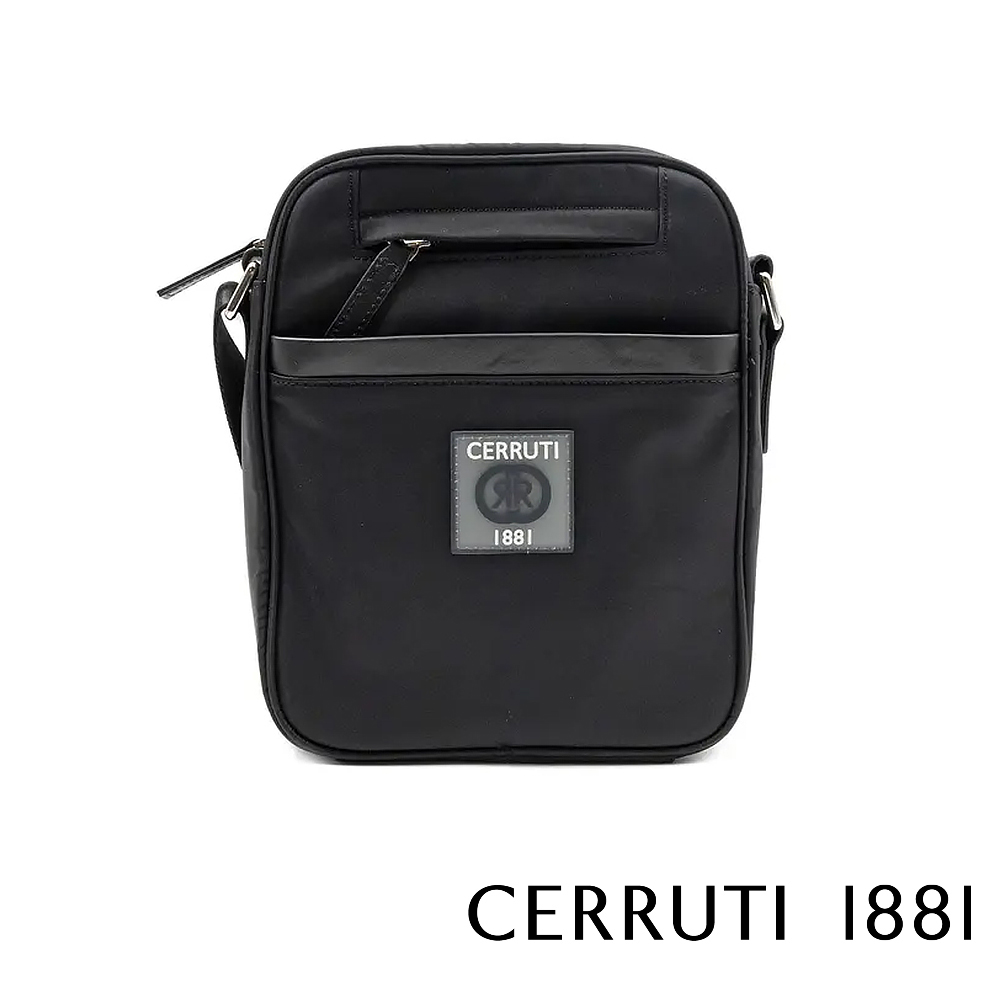 【CERRUTI 1881】頂級義大利斜背包 CEBO06415N 全新專櫃展示品(黑色)
