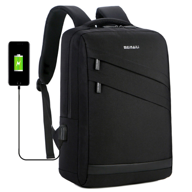 CHOSEN 商務時尚多功能大容量防潑水機能旅行出差休閒USB充電15.6吋筆電雙肩後背包 多色可選 10180