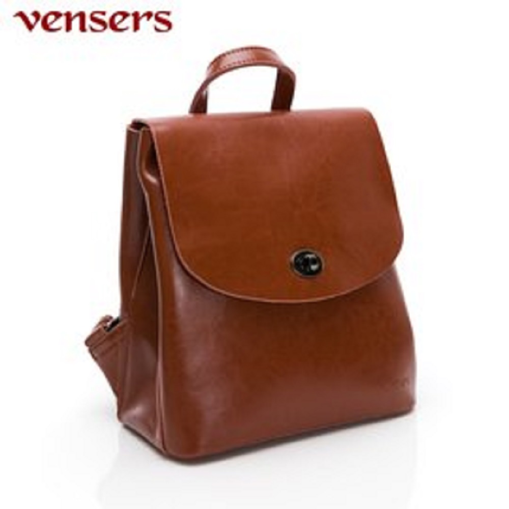 【vensers】小牛皮潮流個性包~兩用包 ( NL1087602棕色)