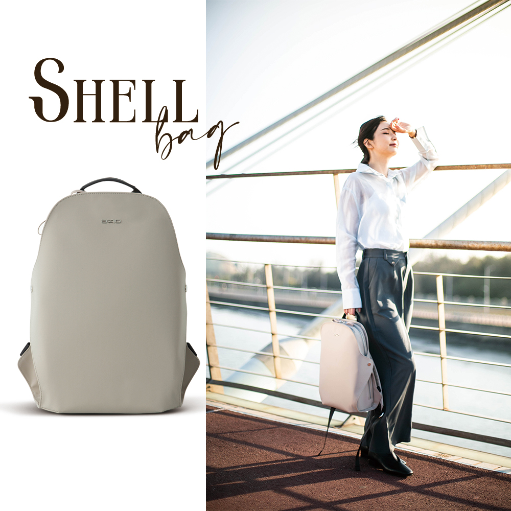 AXIO Shell Backpack 經典手作頂級貝殼後背包 (shell-BK 克拉米色)