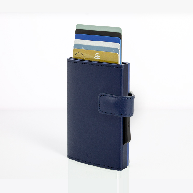 Cascade Wallet SNAP RFID 安全防盜環扣真皮三摺錢包