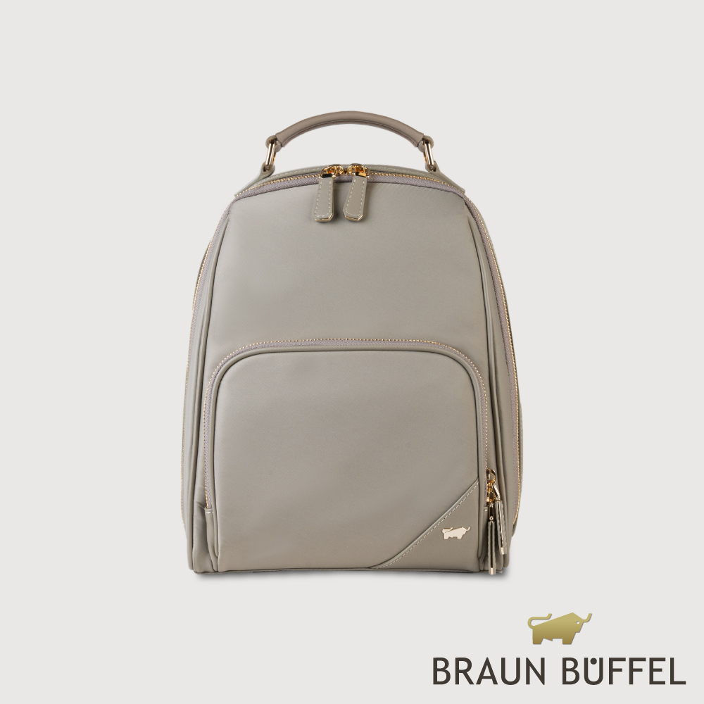 【BRAUN BUFFEL 德國小金牛】台灣總代理 瑪普爾 後背包-卡其色/BF837-72-KA