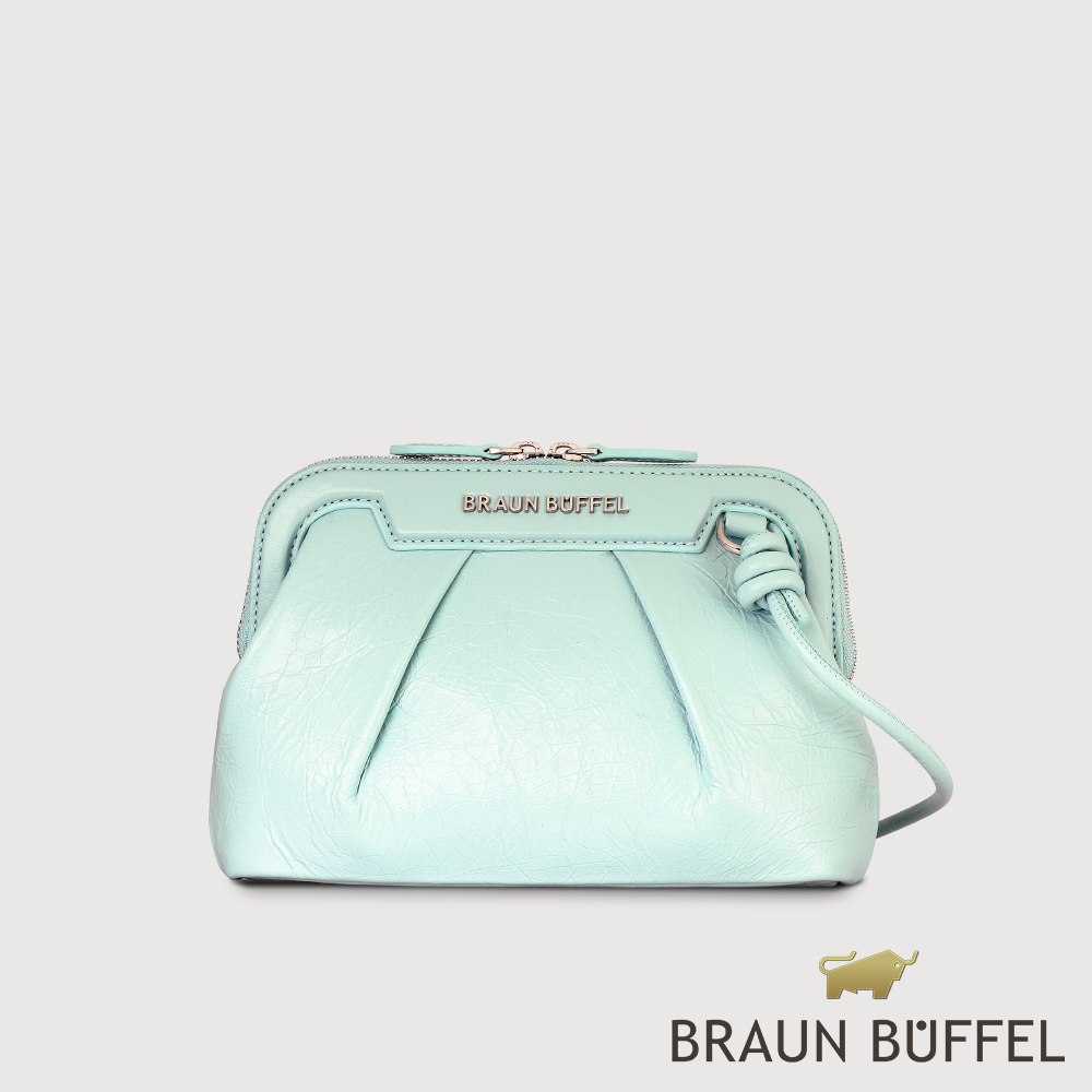【BRAUN BUFFEL 德國小金牛】臺灣總代理 安娜格 手拿包-湖水藍/BF827-02-ABL