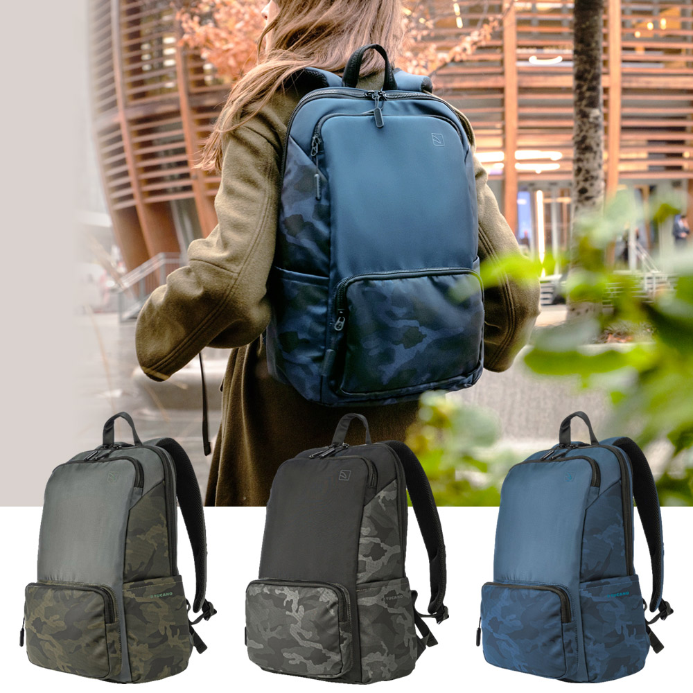 TUCANO Terras 迷彩減壓商務後揹包 16"