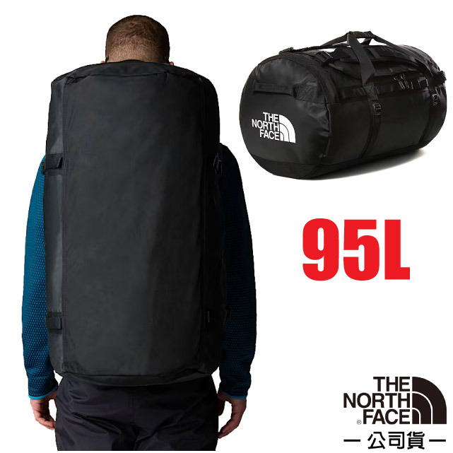 【The North Face】BASE CAMP DUFFLE(L) 多功能背提兩用行李包95L.超大容量雙肩後揹包/52SB-53R 宇宙黑