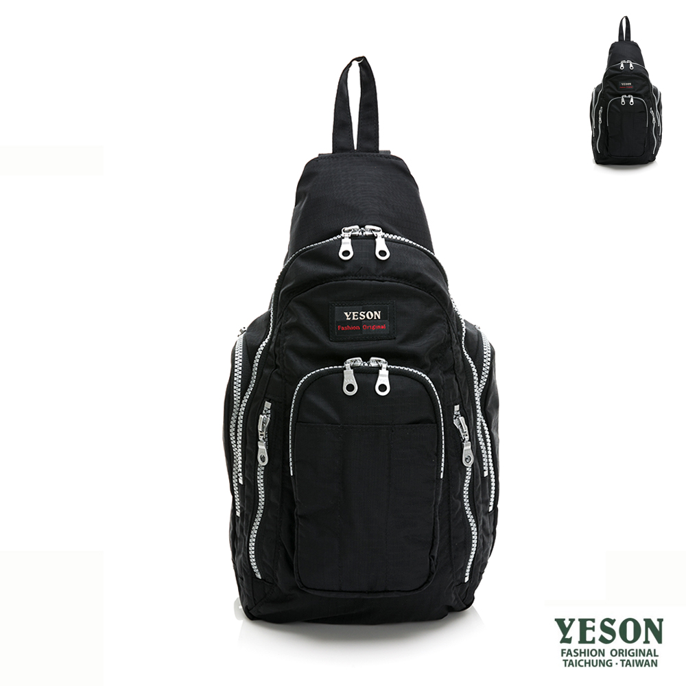 YESON - 臺灣精品多隔層two-way可雙肩可單肩斜背後揹包