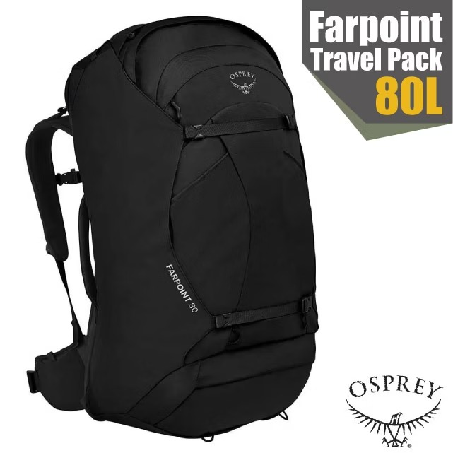 【OSPREY】Farpoint 80 專業自助旅行超大容量雙肩後揹包80L