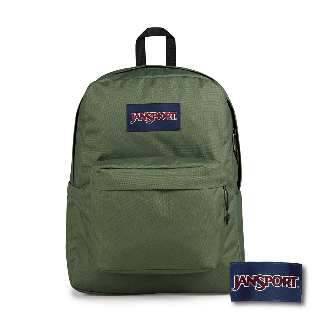 JANSPORT SUPERBREAK PLUS 校園系列後揹包 -軍綠色