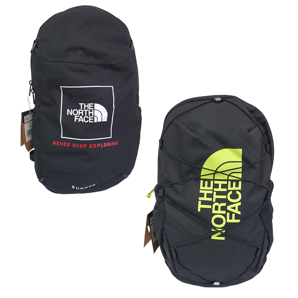 The North Face 北面 綠色LOGO 黑色 男女舒適背負大容量運動休閒後揹包