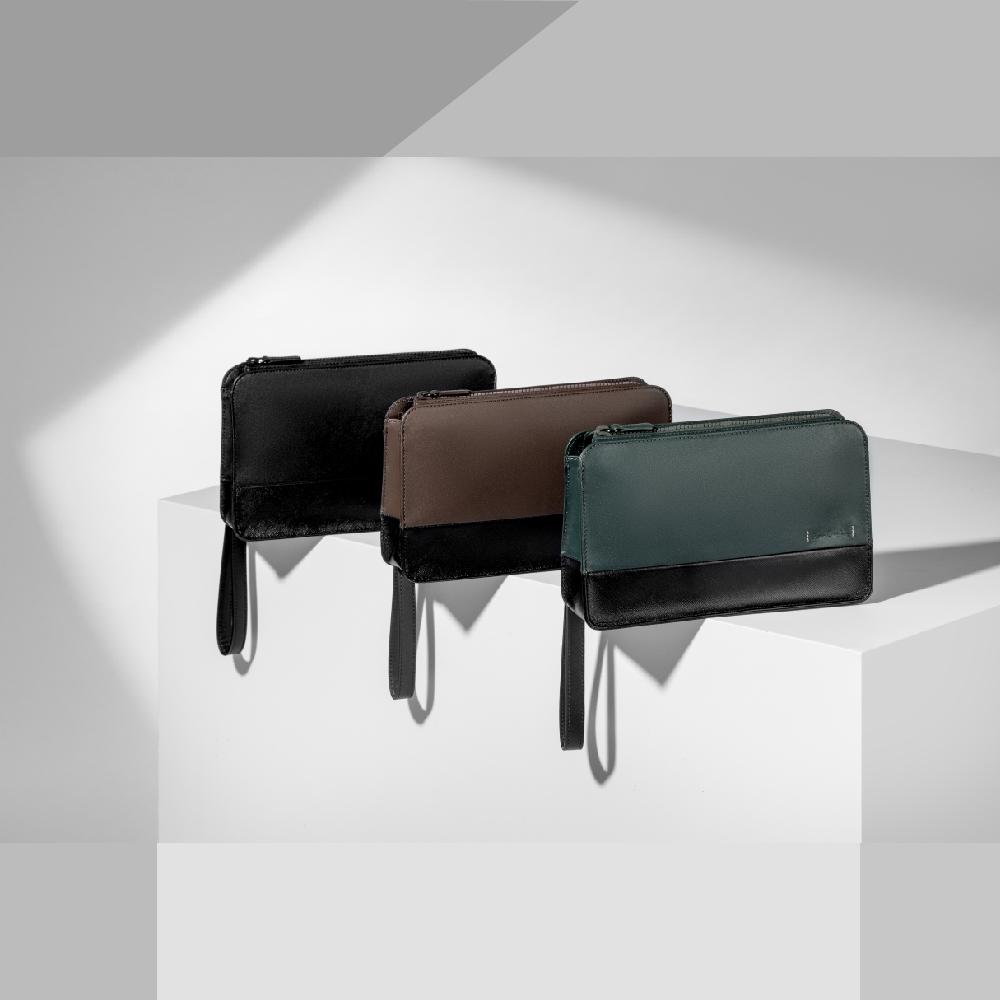 【pierre cardin 皮爾卡登】商務手拿包-3色