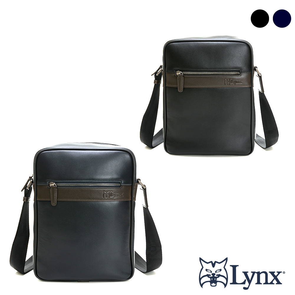 Lynx - 美國山貓精品nappa牛皮軟質感直立式側背包-共2色