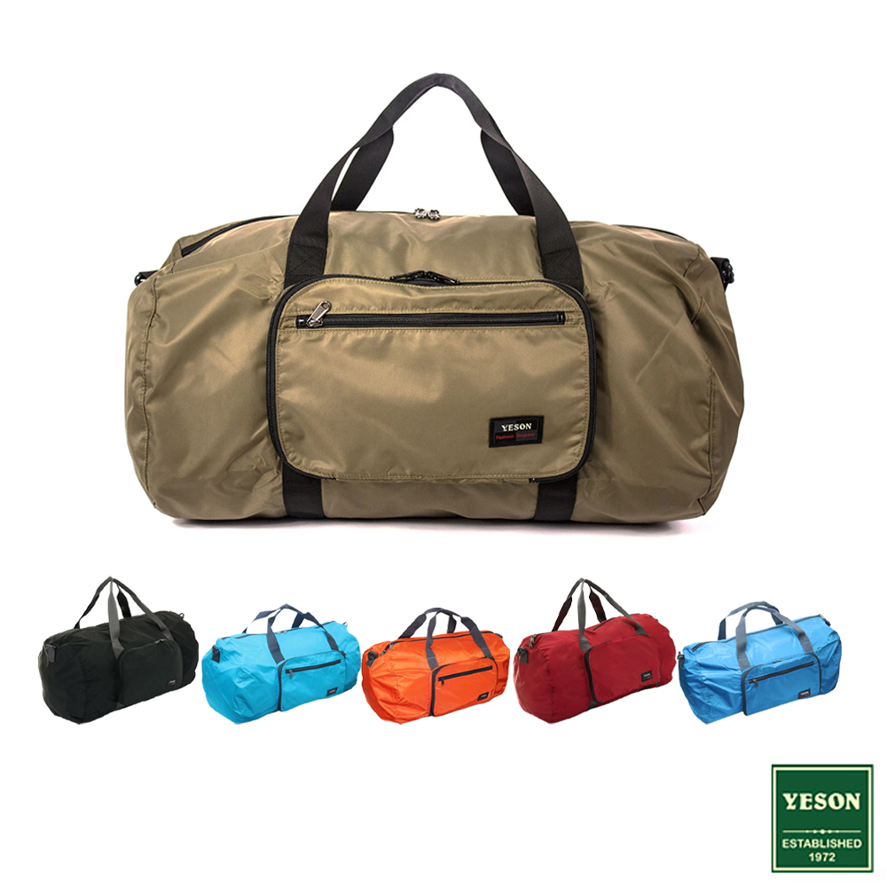 YESON - 商旅輕遊可摺疊式大容量手提斜背旅行袋 - 多色可選