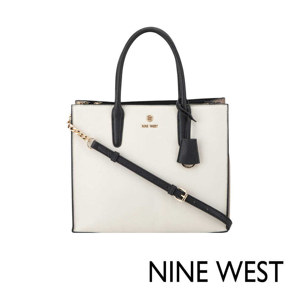 NINE WEST SIERA 方型托特包-拼接白(540923)