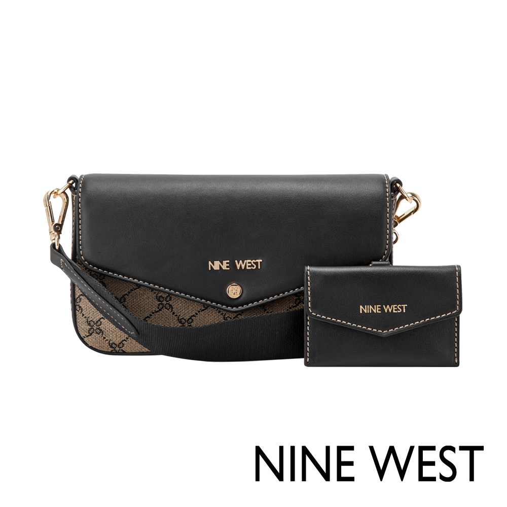 NINE WEST PEACHES信封式斜揹包-拼接黑(523578)